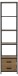 Regal >Carney< in Wildeiche aus Metall,MDF - 42x185x35cm (BxHxT)