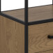 Regal >Carney< in Wildeiche aus Metall,MDF - 42x185x35cm (BxHxT)