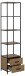 Regal >Carney< in Wildeiche aus Metall,MDF - 42x185x35cm (BxHxT)