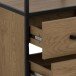 Regal >Carney< in Wildeiche aus Metall,MDF - 42x185x35cm (BxHxT)