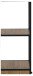 Regal >Carney< in Wildeiche aus Metall,MDF - 42x185x35cm (BxHxT)