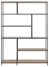 Regal >Carney< in Wildeiche aus Metall,MDF -...