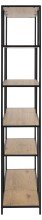 Regal >Carney< in Wildeiche aus Metall,MDF - 135x185x35cm (BxHxT)