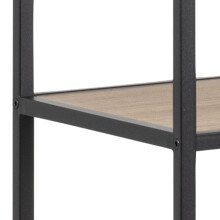 Regal >Carney< in Wildeiche aus Metall,MDF - 135x185x35cm (BxHxT)