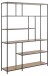 Regal >Carney< in Wildeiche aus Metall,MDF - 135x185x35cm (BxHxT)