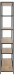 Regal >Carney< in Wildeiche aus Metall,MDF - 135x185x35cm (BxHxT)