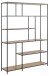 Regal >Carney< in Wildeiche aus Metall,MDF - 135x185x35cm (BxHxT)