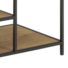 Garderobenständer >Carney< in Wildeiche aus Metall,MDF - 77x165x45cm (BxHxT)