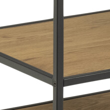 Garderobenständer >Carney< in Wildeiche aus Metall,MDF - 77x165x45cm (BxHxT)