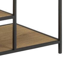 Garderobenständer >Carney< in Wildeiche aus Metall,MDF - 77x165x45cm (BxHxT)