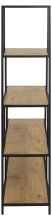 Regal >Carney< in Wildeiche aus Metall,MDF - 135x150x35cm (BxHxT)