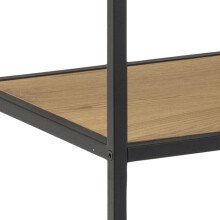 Regal >Carney< in Wildeiche aus Metall,MDF - 135x150x35cm (BxHxT)