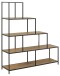 Regal >Carney< in Wildeiche aus Metall,MDF - 135x150x35cm (BxHxT)