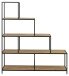 Regal >Carney< in Wildeiche aus Metall,MDF - 135x150x35cm (BxHxT)