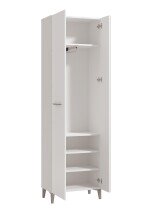 Garderobenschrank >Cacak< in Weiß - 60x191,5x33cm (BxHxT)