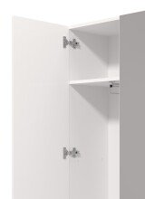 Garderobenschrank >Cacak< in Weiß - 60x191,5x33cm (BxHxT)