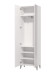 Garderobenschrank >Cacak< in Weiß - 60x191,5x33cm (BxHxT)