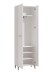 Garderobenschrank >Cacak< in Weiß - 60x191,5x33cm (BxHxT)
