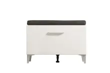 Sitzbank >Cacak< in Weiß - 74,5x45x35cm (BxHxT)