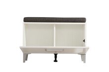 Sitzbank >Cacak< in Weiß - 74,5x45x35cm (BxHxT)