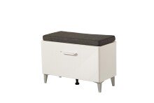 Sitzbank >Cacak< in Weiß - 74,5x45x35cm (BxHxT)