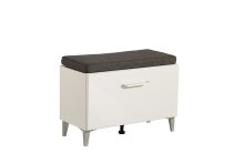 Sitzbank >Cacak< in Weiß - 74,5x45x35cm (BxHxT)