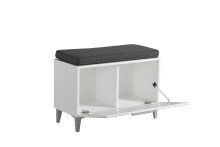 Sitzbank >Cacak< in Weiß - 74,5x45x35cm (BxHxT)