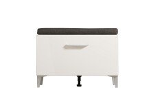 Sitzbank >Cacak< in Weiß - 74,5x45x35cm (BxHxT)