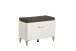 Sitzbank >Cacak< in Weiß - 74,5x45x35cm (BxHxT)
