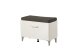 Sitzbank >Cacak< in Weiß - 74,5x45x35cm (BxHxT)