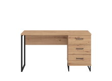 Schreibtisch >Sabac< in Artisan Eiche - 137,5x75x56cm (BxHxT)