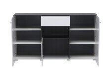 Highboard >Borca< in Opaque White - 173x96,5x41,5cm (BxHxT)