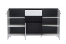 Highboard >Borca< in Opaque White - 173x96,5x41,5cm (BxHxT)