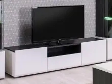 TV-Board >Borca< in Opaque White - 153x38,5x41,5cm...