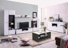 TV-Board >Borca< in Opaque White - 153x38,5x41,5cm (BxHxT)