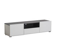 TV-Board >Borca< in Opaque White - 153x38,5x41,5cm (BxHxT)