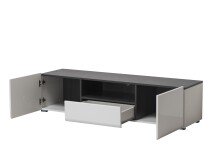TV-Board >Borca< in Opaque White - 153x38,5x41,5cm (BxHxT)