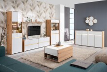 Couchtisch >Mitrovica< in Artisan Eiche - 92x47,5x74cm (BxHxT)