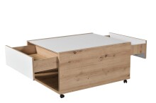 Couchtisch >Mitrovica< in Artisan Eiche - 92x47,5x74cm (BxHxT)