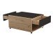 Couchtisch >Mitrovica< in Artisan Eiche Schwarz - 92x47,5x74cm (BxHxT)