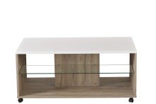 Couchtisch >Becej< in Grey Oak - 101x41,5x60cm (BxHxT)