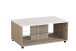Couchtisch >Becej< in Grey Oak - 101x41,5x60cm (BxHxT)