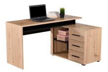 Schreibtisch >Paracin< in Artisan Eiche - 135x75,5x50cm (BxHxT)