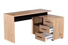 Schreibtisch >Paracin< in Artisan Eiche - 135x75,5x50cm (BxHxT)