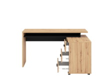 Schreibtisch >Paracin< in Artisan Eiche - 135x75,5x50cm (BxHxT)