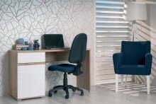 Schreibtisch >Cuprija< in Grey Oak - 135x75,5x50cm (BxHxT)