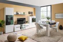 Esstisch >Temerin< in Weiß - 154x75x90,5cm (BxHxT)