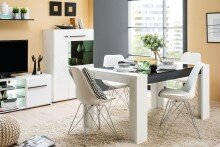 Esstisch >Temerin< in Weiß - 154x75x90,5cm (BxHxT)