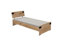 Bett >Lothar< in Plankeneiche - x85x210cm (BxHxT)