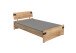Bett >Lothar< in Plankeneiche - 126x85x210cm (BxHxT)